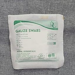 Sterile Absorbent Cotton Gauze Swab (Pack of 50) | Gauze Swab for Wound Dressing/First Aid/Home (5cm x 5cm x 8ply) (5 pcs per pack)-image-12