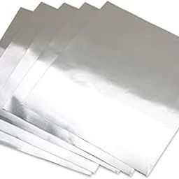 UGLS Silver Leaf 100 Metallic Foil Sheets for Gilding, Home Decoration, Art & Crafts, Painting Arts Crafts Nails and DIYS (#2.5 Silver-26