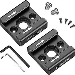 SMALLRIG Cold Shoe Mount Adapter Bracket Hot Shoe with 1/4" Thread for Camera Cage Flash LED Moniter, Pack of 2-2060-10