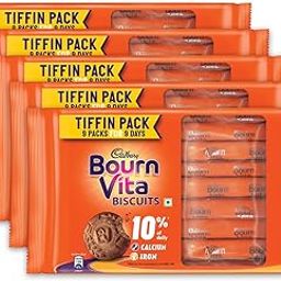 Cadbury Bournvita Biscuits New and Improved Chocolatey Cookies, Tiffin Pack, 250 grams (Pack of 5 x 250 grams)-image-39