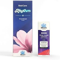 Bloom Rhythmic Combo for Muscle Relaxation | 1 Wand Massager & 1 Water-Based Lubrication (50ml)-24