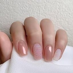 Styfy Press On | Stick On Fake Nails | Artificial Designer With 24 Pcs Jelly Glue on False Nail Including Manicure Kit - Glimmer-11
