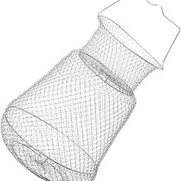 BESPORTBLE Fishnets 2pcs Fish Wire Pliable Basket Filet Iron Accessories Lobster Hole Crab Pliant Indoor Cage Claw Cm Zinc Poisson Panier Plating Homard Net for Métallique Fishing Accessories-14