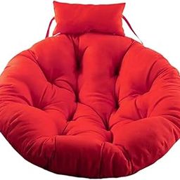 Hanging Chair Cushion Round Seat Cushion Pillow for Living Room Garden Patio Red-image-15