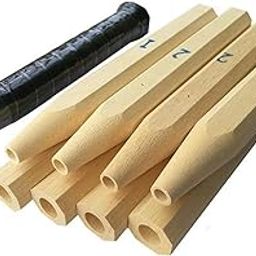 Generic Badminton Racket Grip Wood Racquet Handle Cover for Active Players Men Women Hole Diameter 6.9mm-7