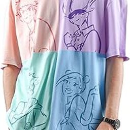 Unisex Jujutsu Kaisen Anime Oversized T Shirts for Men and Women, Lost in Paradise Printed Drop Shoulder Tshirt-image-47