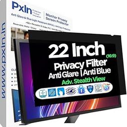PxIn 22 Inch (16:9) Monitor Eye Comfort Shield with Adv Privacy | Anti-Glare | No UV | Anti Blue | Monitor Privacy Filter-image-49