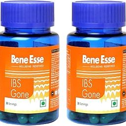 Bene Esse IBS Gone: Probiotic and Natural Cure for IBS and Gut problems | Gut Reset Holistic | Gut health | Proven by science | Bloating and Constipation Relief I for Men & Women – 60 Veg Capsules(Pack of 2)-24