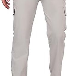Men's Light Grey 6-Pocket Button Closure Cargo Track Pants | Casual Stretchable Slim Fit Trousers-image-94