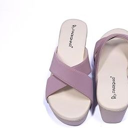 Women’s Stylish Slip-On Wedge Sandals | Comfortable Casual Cross-Strap Slides | Lightweight & Soft Sole Footwear-picture-1