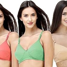 Lightly Padded Cotton Bras for Women-image-34