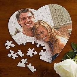Evotech Custom A4 Size Jigsaw Puzzle Heart Shape - Personalized Photo, Customized Image, Fun Gift for Family, Friends, or Special Occasions-image-2