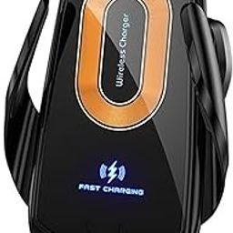 Litvibes Car Wireless Charger, Automatic Clamping Car Mount 15W Wireless Charging Car Mobile Holder 360° Rotatable, Compatible with Magsafe,iPhones & All Wireless Charge Enabled Phones - Black-image-6