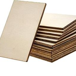 Haoser Unfinished Wood MDF Cutouts Rectangle-Shaped,MDF Boards for Art and Craft Projects, Hanging Decorations 6x3 in Pack of 30, Rectangle Craft-8