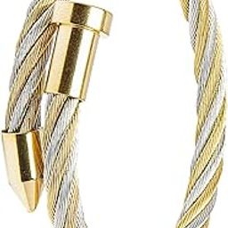 Gold Plated Designer Imported Flexible Rope Style Wraparound Kada Bangle Bracelet for MD_3277-image-3