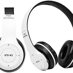 icall P47 Gaming Wireless Over Ear Bluetooth Headphones with Mic (White)-image-98