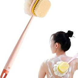 RONFILD 2 in 1 Body Brush - Back Body Loofah Brush Long Handled with Bristles Back Scrubber for Improve Skin Exfoliating Bath, Massage, Wet or Dry Brushing Back Scrubber for Shower (PACK OF 1)-41