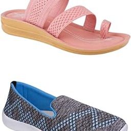 Extra Soft Classic Casual wear with Flexibility Technology Flat Combo for Women's/Girl's(6142+1544)()-image-7