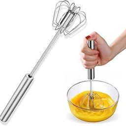 Hand Blenders Kitchen Manual Hand Blender Semi-Automatic Egg Beater & Stirring Stainless Steel Rotating Rotary Push Whisks Mixer for Kitchen Baking/Lassi/Butter Milk Frother/Cream/Madhani-image-94