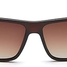 Brown Gradient Lens Rectangular Sunglass Full Rim Shiny Crystal Brown Frame With 100% Uv Protection - Irs1127C2Psg-image-4