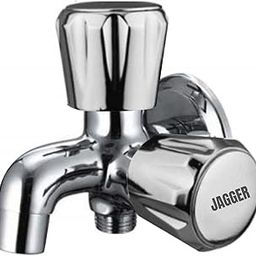 JAGGER JGR54 Brass 2 Way / 2 in 1 Bib Cock Taps for Bathroom, Used for Washing Machine, Bathroom, Toilet Faucet Hose Connection with Teflon Tape and Wall Flange (Sleek)-image-52