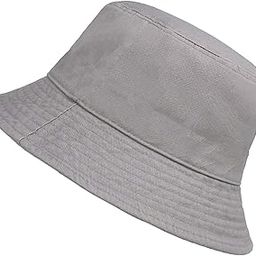 Bucket Hat for Beach | Bucket Hats for Women | Sun Protection & Travel Unisex Pure Cotton Pack of 1 Grey-image-93