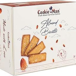 CookieMan Almond Biscotti - 150g | Crispy Crunchy Gourmet Snack | Freshly Baked Australian Cookies | Fresh Products | Ready To Eat | Finest Snack | Tasty Snacks | Tea Time Snacks-image-74