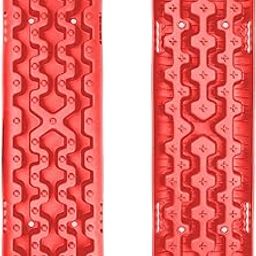 ROYAL POLAR Recovery Traction Tracks for Off-Road Mud 10 TON Sand, Snow Tire Ladder Traction Track Vehicle Extraction Traction Mats (Red)-image-16