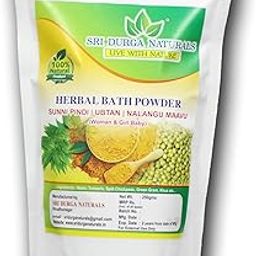 SRI DURGA NATURALS Herbal Bath Powder/Natural Nalangu Maavu/Revitalizing Ubtan Body Scrub for Skin & Tan Removal Suitable for Women, 250 g (Pack of 1)-image-53