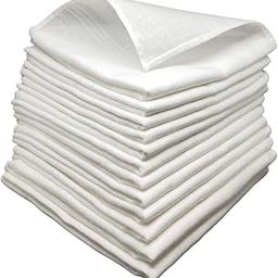 Pure White Handkerchief for Men 100% Cotton Handloom Hanky Napkin Rumal XXL - 6/12/ 24 piece-image-8
