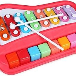 FunBlast Xylophone - Xylophone for Kids, Kids Musical Instruments, Kids Xylophone, Xylophone for 1 Year Old, Kids Drums & Percussion, Hammering & Pounding Toys, Hand Knock Piano Toys (Red)-image-23