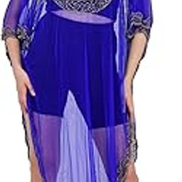 New Handmade Embroidered Sundress Club Bikini Party Cover Up Transparent Dress Sleeveless Evening Gown Style Free Size Cocktail & Holiday Vacation Wear Net Maharani Fabric Material-image-68