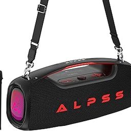 ALPSS AUDIO 100watts RMS Bluetooth Party Speakers with ESIS New Digital Equalizer Settings, Powerful Speaker-Tweeter with Party Multi-Electrifying LED Lights, Sleek MIC for Karaoke-image-9