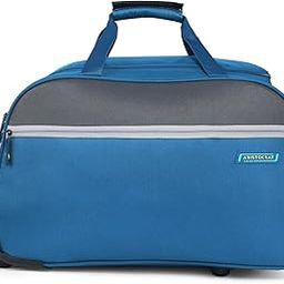 Enigma 52 Cm Polyester Softsided Cabin Size 2 Wheels Carry On Luggage Duffle Trolley Wheels - Blue, 28 Cm-image-33