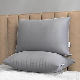 MY ARMOR Height Adjustable Microfiber Pillows Set of 2 for Sleeping |6 Months Warranty| 41x61 cm - Grey-image-22