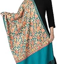 Women's Kashmiri Aari Embroidered Wool Stole-image-40