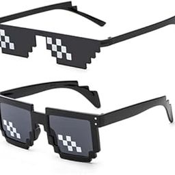 DC DECORIO Thug Life Sunglasses Pixel Gangsta Life Funny Novelty Shades (Black) (COMBO OF 2)-17