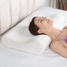Rylan Memory Foam Pillow, for Neck Pain,Orthopedic Cervical Contour Support, Blue, Standard-image-32