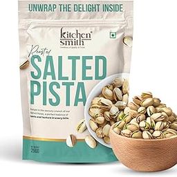 KitchenSmith Salted Roasted Pista - 250gm | California Pistachios, Pista Dry Fruit, Tasty & Healthy Inshell Pistas | High In Protein | Gluten Free (With Shell, Air Tight Pouch)-picture-28