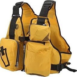 Fishing Vest Backpack, Lightweight Comfortable Quick Dry Yellow Adjustable Size Fishing Vest for River for Women-image-5