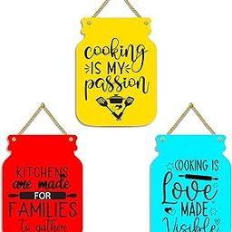 AR Creative Cooking Is My Passion | Kitchen and Restaurant Wall Hanging For Home Decoration, Food Quotes, MDF Wooden Wall Art, Kitchen, Home, Office Decor, Wall Wood Hanger Set of 3 (20 x 22 Inch)-image-75