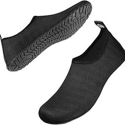 Water Shoes Men Women Beach Swim Aqua Barefoot Socks Pool Quick Dry Yoga, Liuxingyu Black, 17-18 Women/15-16 Men-image-64