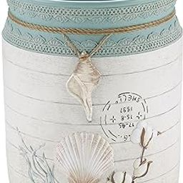 Avanti Linens Farmhouse Shell Wastebasket, Multicolor-12