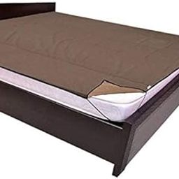REENAX Double Bed Baby Bed Sheet/Bed Protecting Mat/Rubber Sheet/Mattress Protector, Waterproof PVC (72x72 inch) (Beige Color Sheet)-10