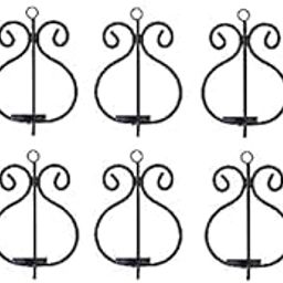 Wall Mounted Tealight Candle Holder, Metal Sconce with Glass Cup, Gold, Indoor, Set of 3 (10 PCS)-image-20
