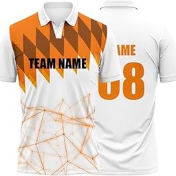 Cricket Polo Collar Sports Jersey for Men With Team Name and Number Printed | T-Shirt With Customizable Name | DOdr1008-C01242023-C-POLO-40-image-67