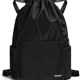 ALASKA® Drawstring Bag Backpack for Men Women – Sports Backpack, Gym Backpack, Basketball Bag, Travel Daypack. Waterproof Large Space Gym Bag.-image-61