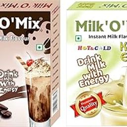 Milk'O'Mix Cold Cofee and Kesar Elaichi Drink Milk With Energy Box - 150g Each (Pack Of 2)-image-37