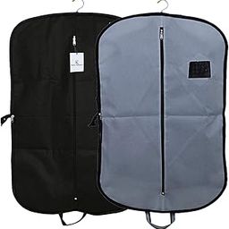 Kuber Industries Coat Cover|Foldable Blazer Cover|Suit Cover With Zipper Closure|Cloth Organizer For Dust Proof Jacket|Pack of 2 (Grey & Black)-12
