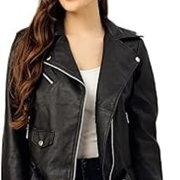 Full Sleeve Black Solid Jacket for Woman's Biker Style-picture-40